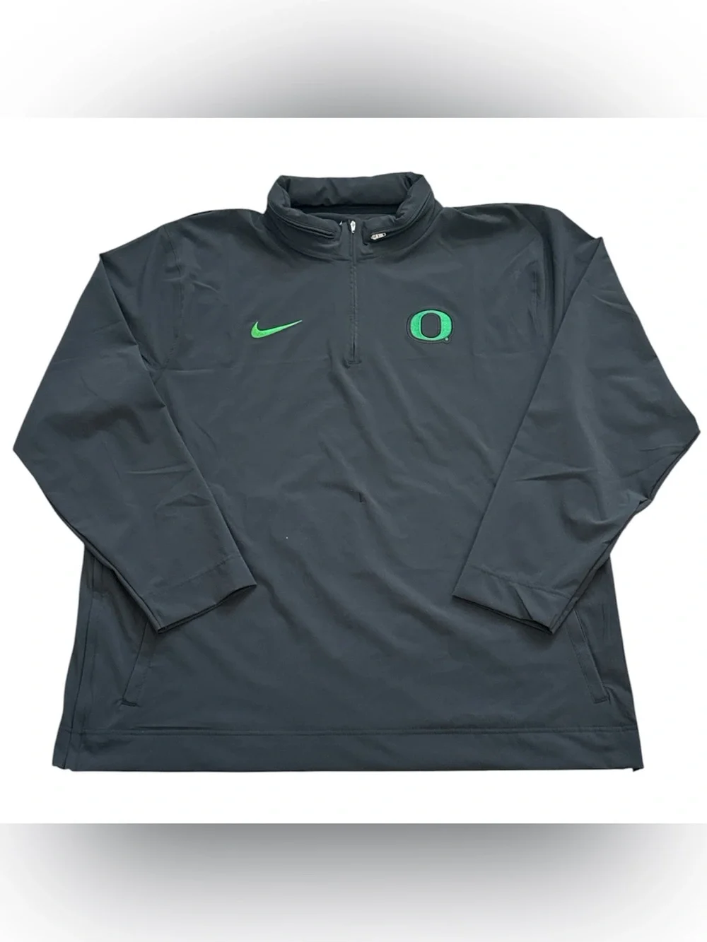 Nike Oregon Ducks NCAA Football Sideline Gray 1/2 Zip Windbreaker Jacket Men 2XL